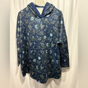 Tuckernuck T Nuck Sport Women's Eden Floral Sweatshirt Drop Shoulder Hoodie M/L
